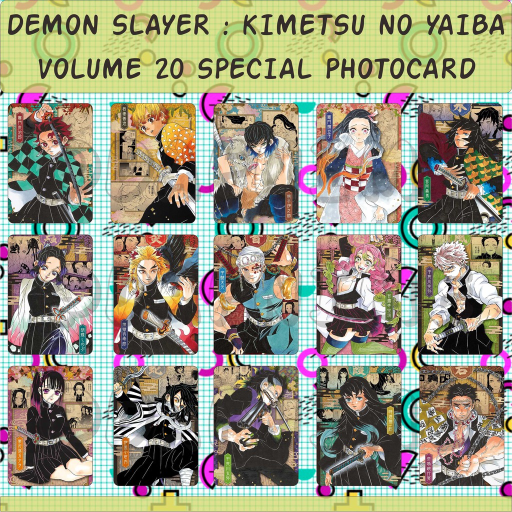 PHOTOCARD DEMON SLAYER KIMETSU NO YAIBA VOLUME 20 MANGA SPECIAL EDITION ...