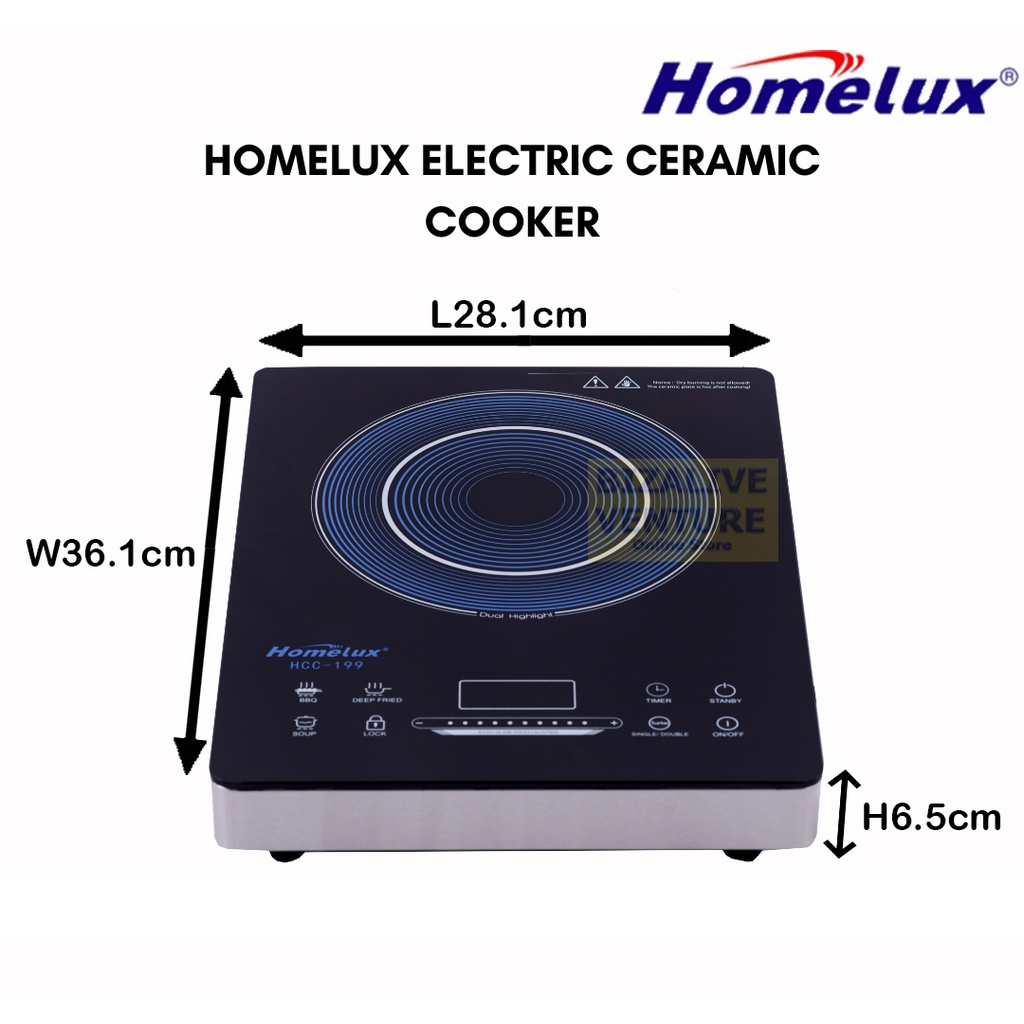 Induction deals cooker size