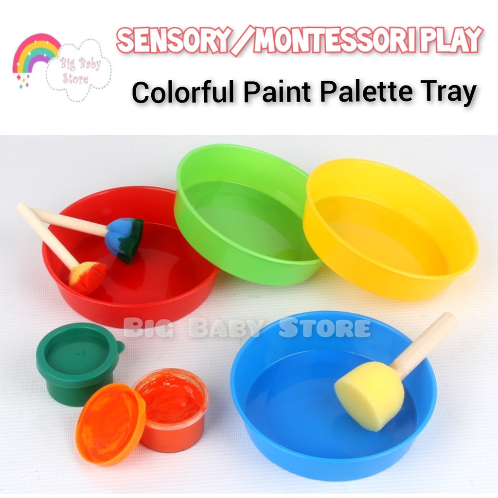 Kids Colorful Paint Palette Tray💕Ready Stock💕Sensory Play Montessori