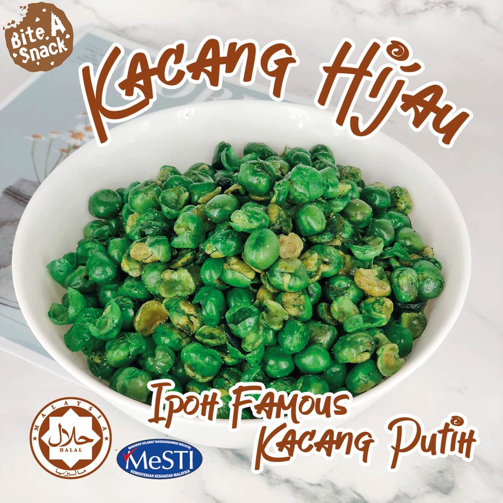 Halal🌟kacang Putih Ipoh Famous Kacang Hijau Roasted Green Peas 200g