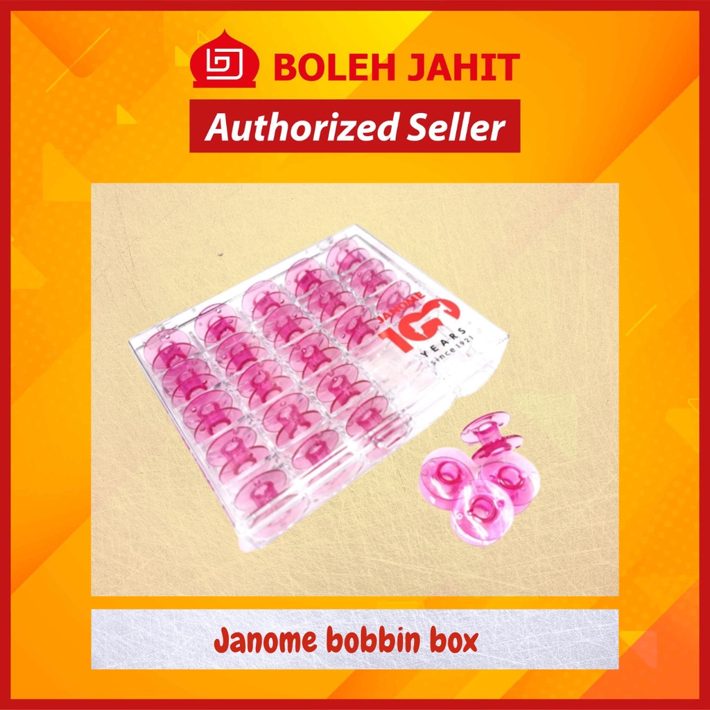 Cherry Blossom Pink Janome Bobbins (Janome Original) - 25 pcs/box ...
