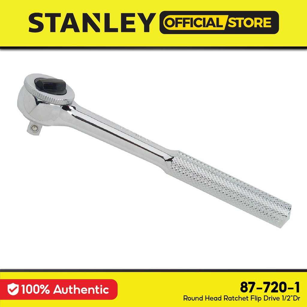 Stanley Ratsche 1/2 Zoll Rundkopf – Schnellspanner, 24 Cm, Gerändelter Griff