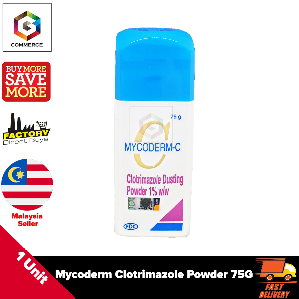 Mycoderm C Clotrimazole Dusting Powder 75G Fungal Treatment Kurap ...