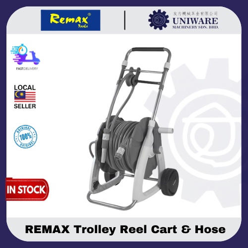 🔥100% ORIGINAL🔥 REMAX Trolley Reel Cart with 30m PVC Hose | Shopee Malaysia