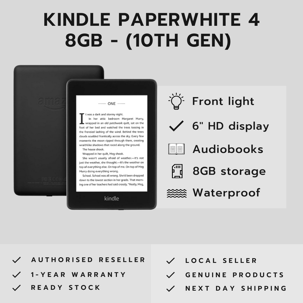 Kindle Paperwhite 4 (8GB) 10th Generation (6" ebook reader) Shopee