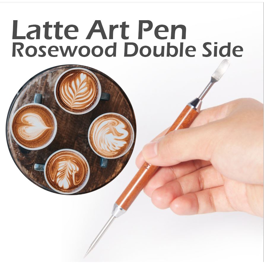 Ready Stock 🇲🇾 Coffee Latte Art Pen, Rosewood handle Barista Pen