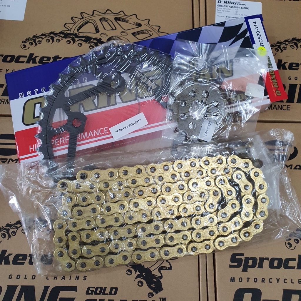 Modenas Pulsar NS200 Chain Sprocket Set Rantai ORing Sprocket Mettal