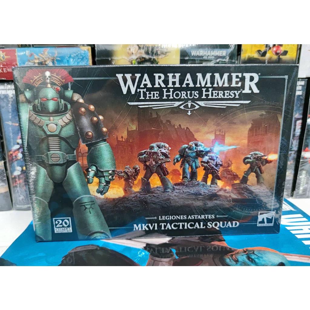 Warhammer Horus Heresy – Escuadrón Táctico MKVI Legiones Astartes, 20 Miniaturas De Plástico Sin Montar Ni Pintar, Incluye Transferencias