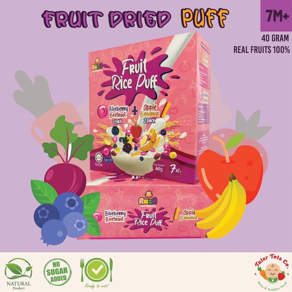 FRUIT RICE PUFF - BABY RUSH FOOD | Shopee Malaysia