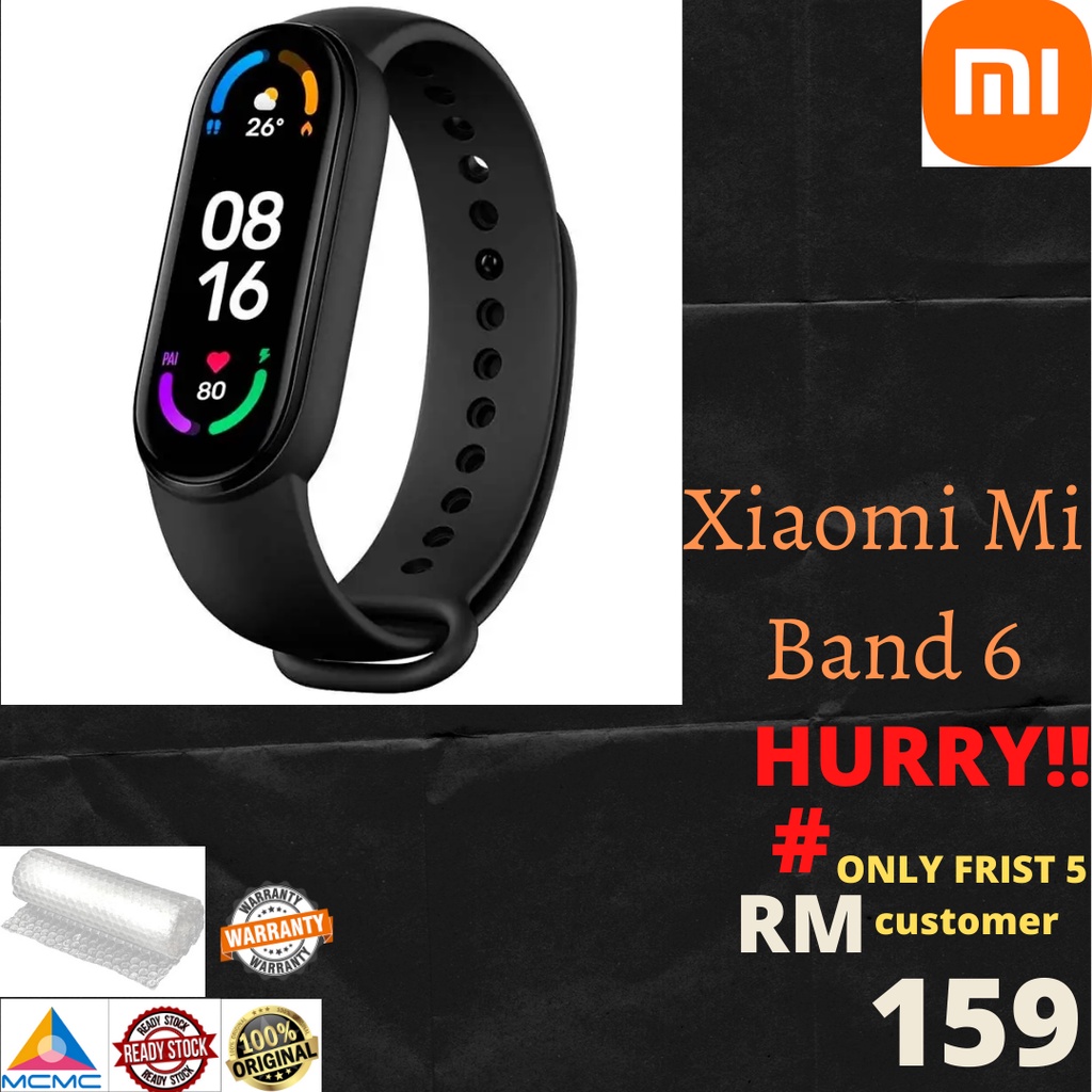 Xiaomi Mi Band 6 Smart Wristband AMOLED Color Screen With Magnetic ...