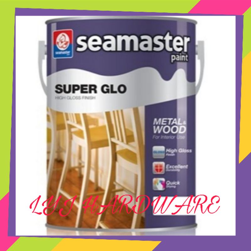 Seamaster Super Glo High Gloss Finish Paint for Steel or Wood 5 liters ...