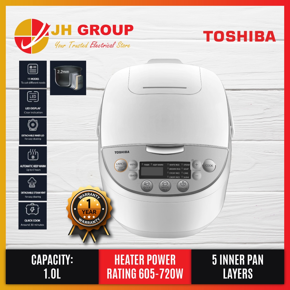 TOSHIBA 1L / 1.8L 2.2MM 5 LAYERS DIGITAL RICE COOKER RC10DH1NMY