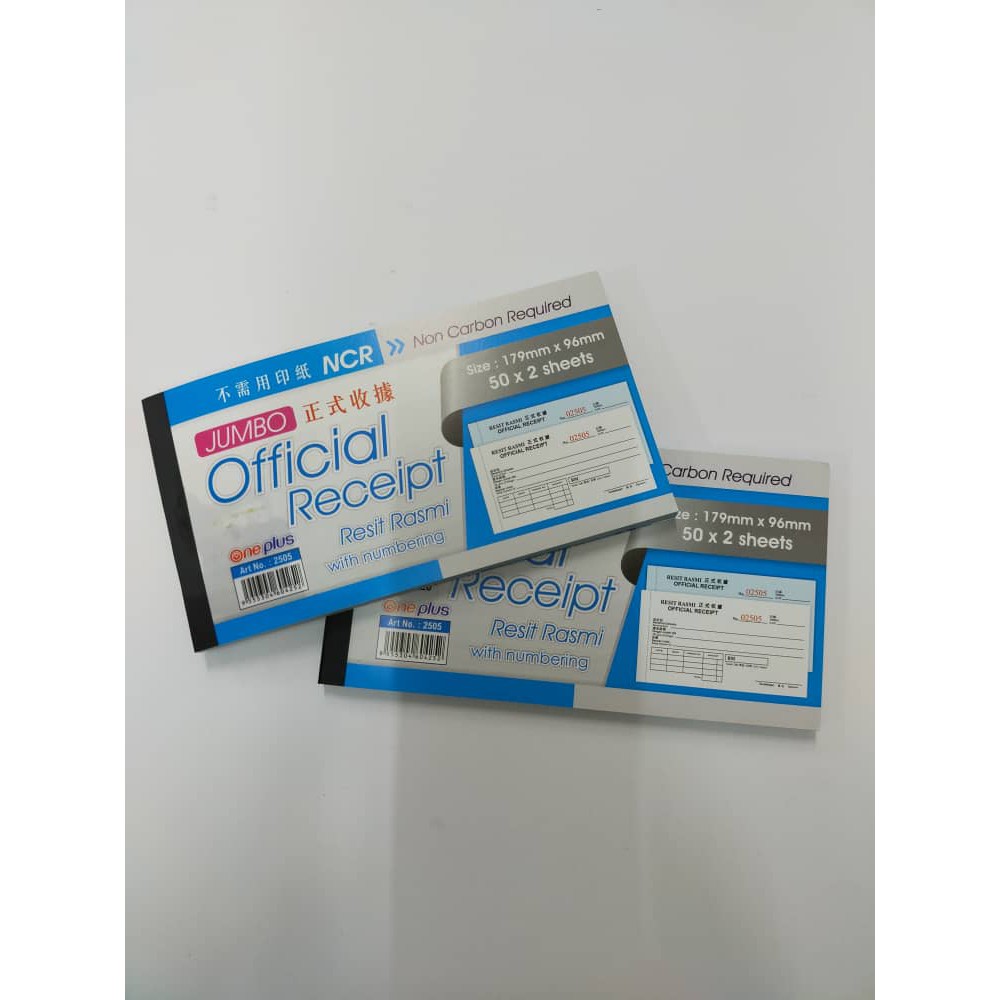 2505 OnePlus Jumbo NCR Official Receipt 50 X 2sheets | Shopee Malaysia