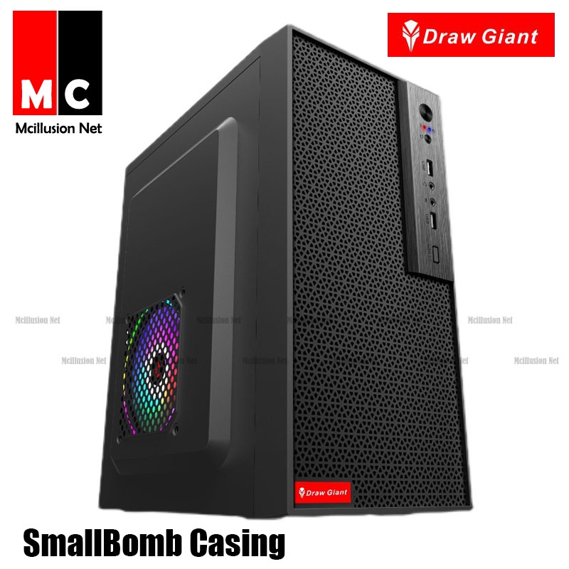 【Ready Stock】DrawGiant Small Bomb mATX PC Case Computer Desktop Casing
