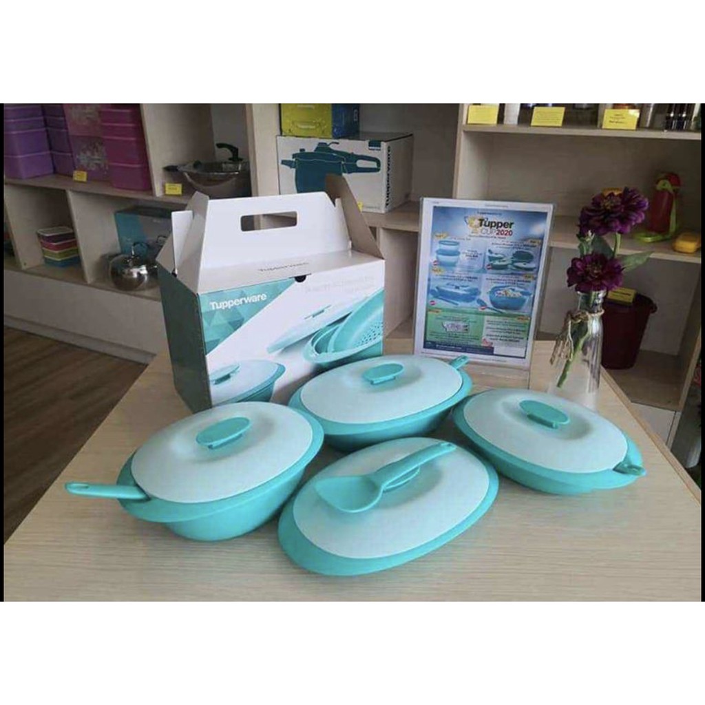 Tupperware Blossom Serveware Set Shopee Malaysia