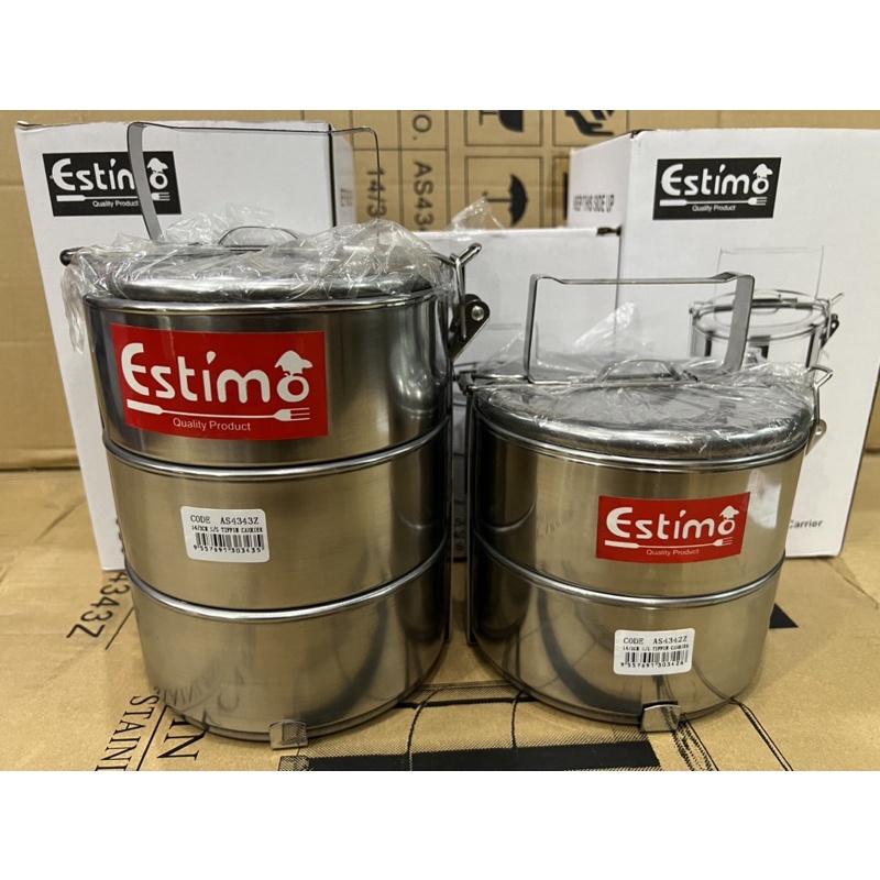 Estimo Steel Tiffin Carrier 14/2 & 14/3-Steel mangkuk Tingkat/Tiffin ...