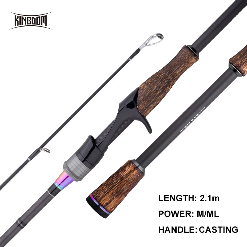 Kingdom King Pro 2 Section Spinning Casting Fishing Rod (1.8m/2.1m/2.4m ...