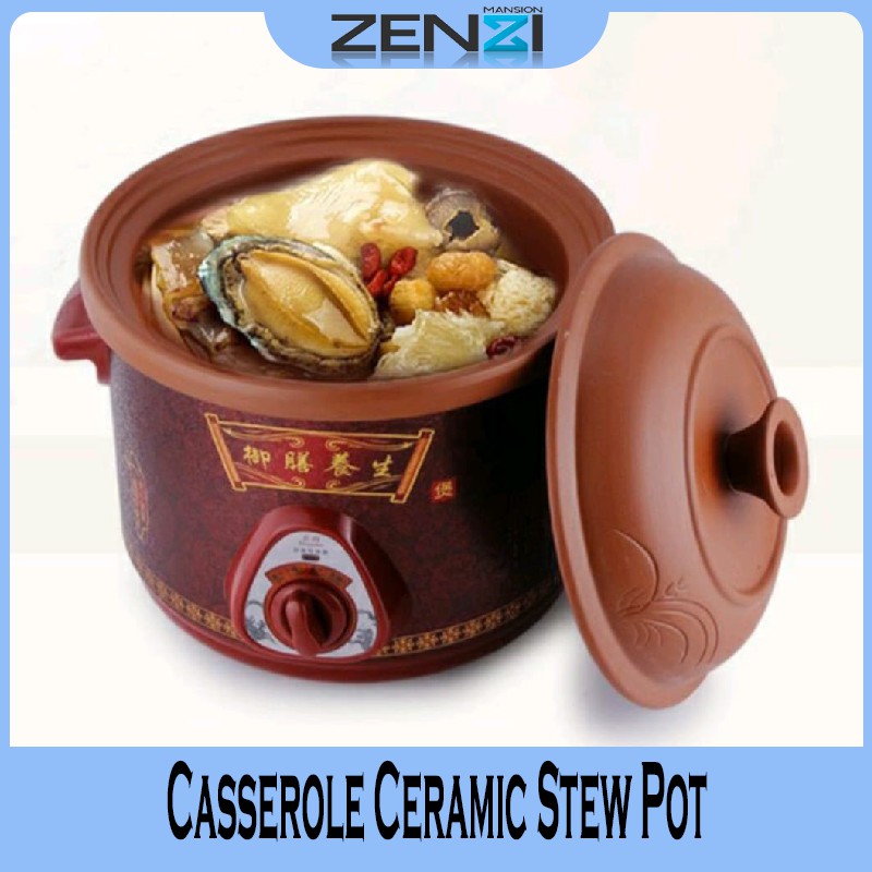 Stew Pot Household Automatic Soup Pot Porridge Purple Ceramic