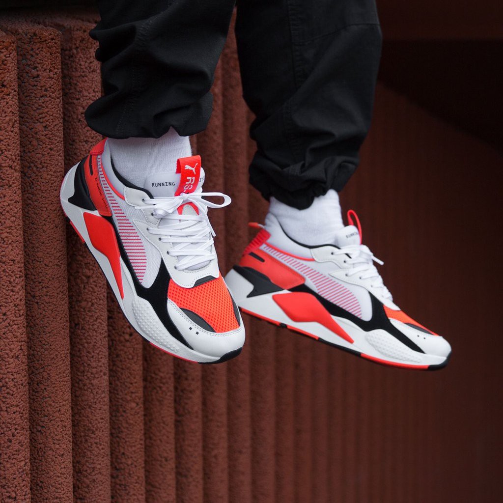 Puma rsx toys white red blast hotsell