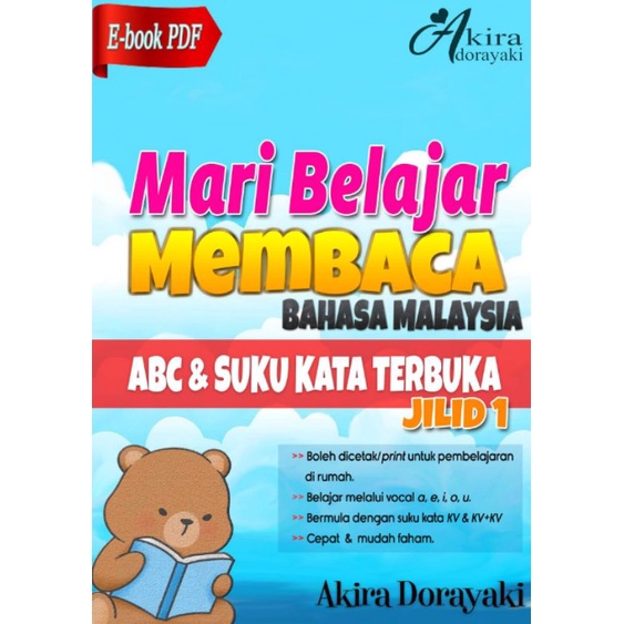 Pdf Jilid Mari Belajar Membaca Bahasa Malaysia Abc Suku Kata Printable Pra Sekolah Malay Word