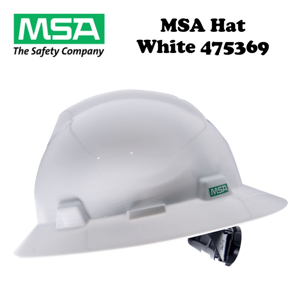 MSA V-Gard Full Brim Hard Hats - White 475369 (2025 year ) | Shopee ...