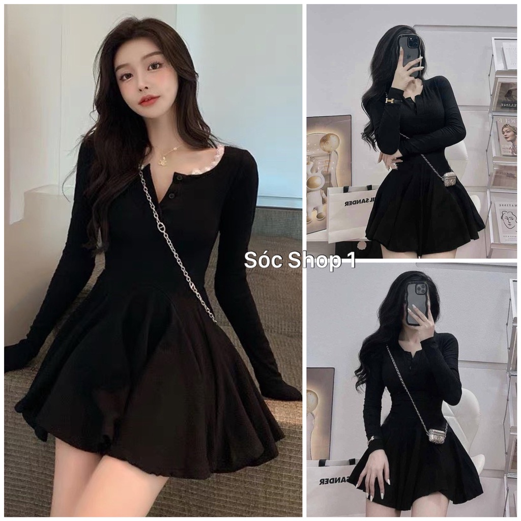 Long-sleeved Flared Dress, Beautiful Like a Hotgirl, Women's Autumn ...