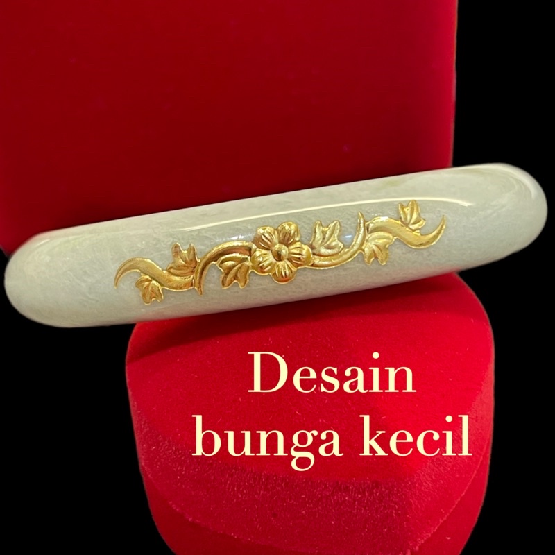 Bangle Batu Jade Bunga (BUKAN EMAS) | Shopee Malaysia