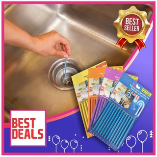 Drain Cleaner Sticks Oil Deodorizer Kitchen Toilet Bathtub Drain Cleaner  Sewer Cleaning Rod Convenient Sewer Hair Clear 12/Pack - AliExpress