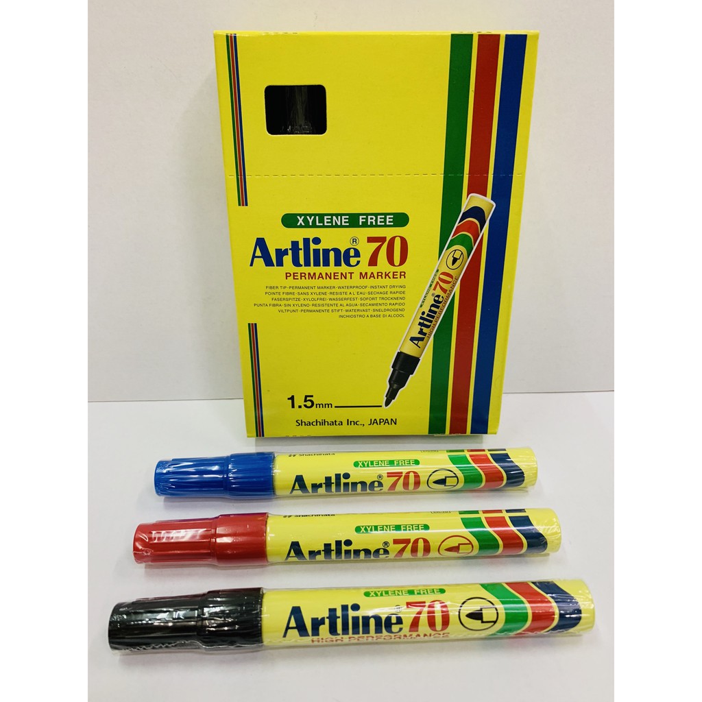 ARTLINE 70 PERMANENT MARKER PEN (BLACK/BLUE/RED) Shopee Malaysia