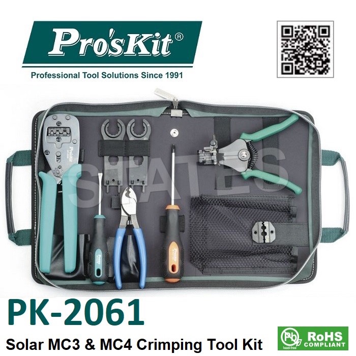  Pro'sKit PK-2061 Kit de herramientas de crimpado solar MC3 y MC4  : Herramientas y Mejoras del Hogar