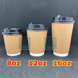 Disposable Coffee Cups With Lids And Straws -togo Hot Paper Coffee Cup With  Lid To Go For Beverages Espresso Tea Insulated Reusable Cold Drinks Ripple  Cups Protect Fingers From Heating For Restaurants/cafes 