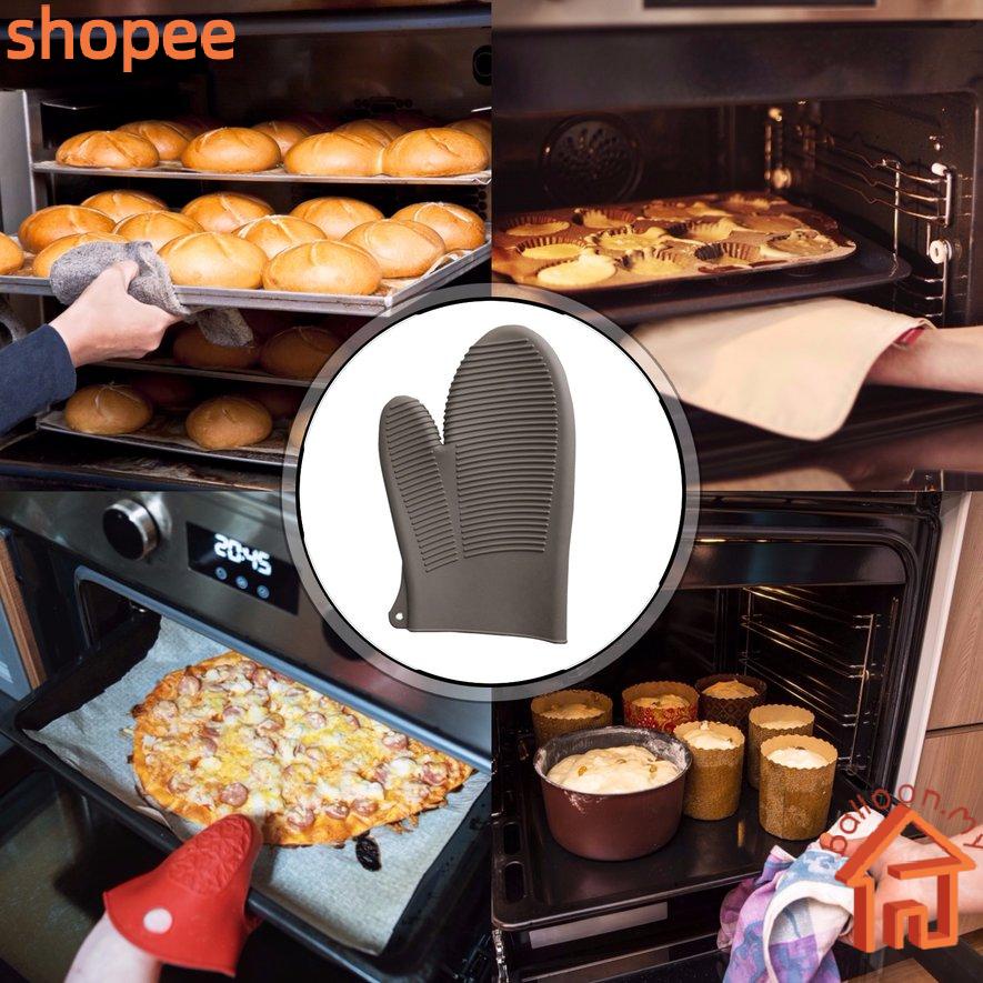 BALLON ⚽ Soft Silicone Microwave Gloves BBQ Gloves One Piece Oven