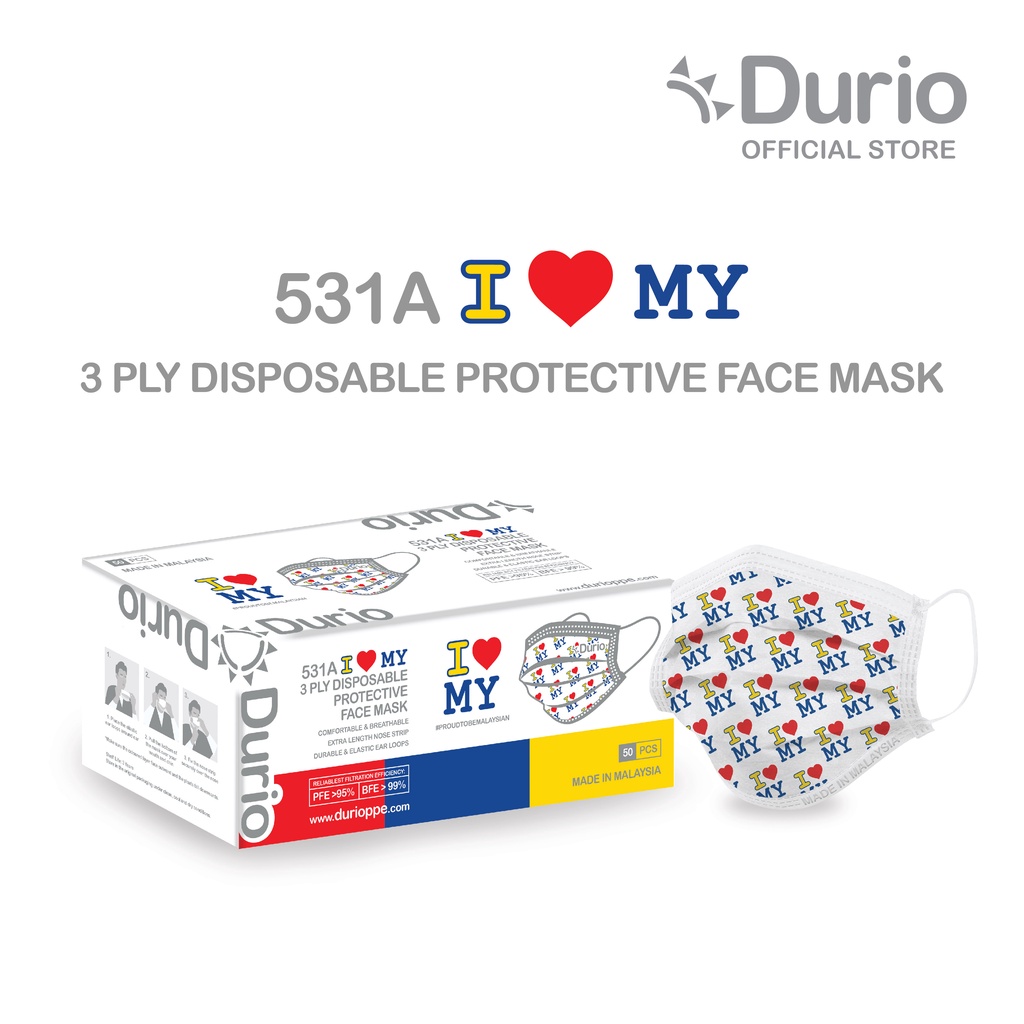 [NEW] Merdeka Sale - Durio I MY 3 Ply Protective Face Mask (Adult ...
