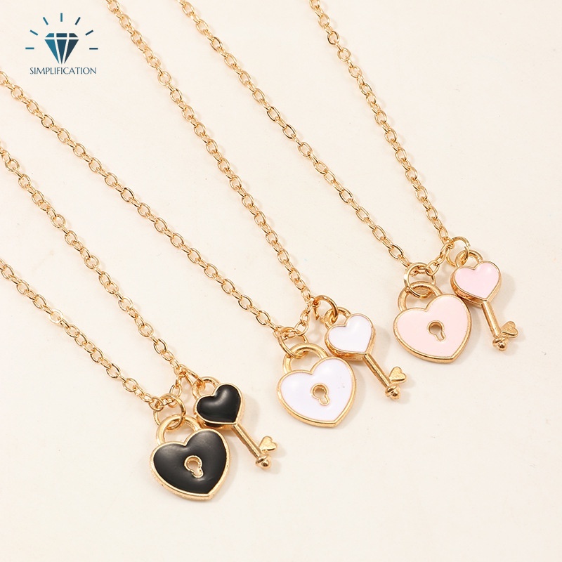 [Valentine's Day Gift] 1Pair Men Women Stainless Steel Heart Key Lock ...