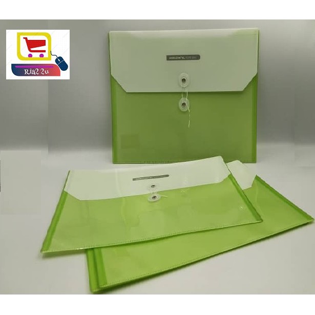 A4 Colour Plastic Document Round Rope Bag -2 layer Horizontal ...