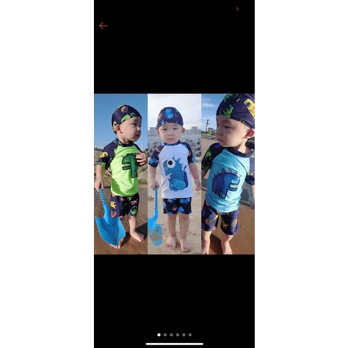 Boys Swim Set With Hat Shopee Malaysia