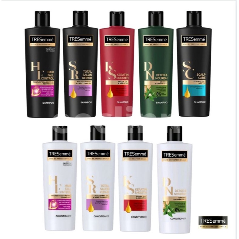 Tresemme Shampoo/Conditioner 340ml Smooth Keratin/Scalpcare/Total Salon ...
