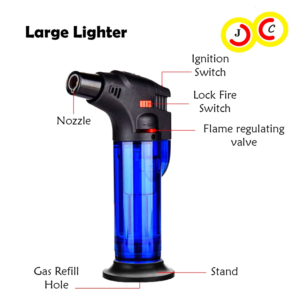 GLICTEL Wind-Proof Strong Jet Flame Lighter Torch Lighter Refillable ...