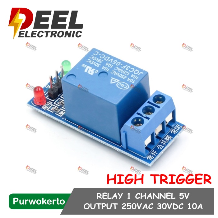 Relay 1 CHANNEL 5VDC HIGH TRIGGER OUTPUT 250VAC 30VDC 10A MODULE ...