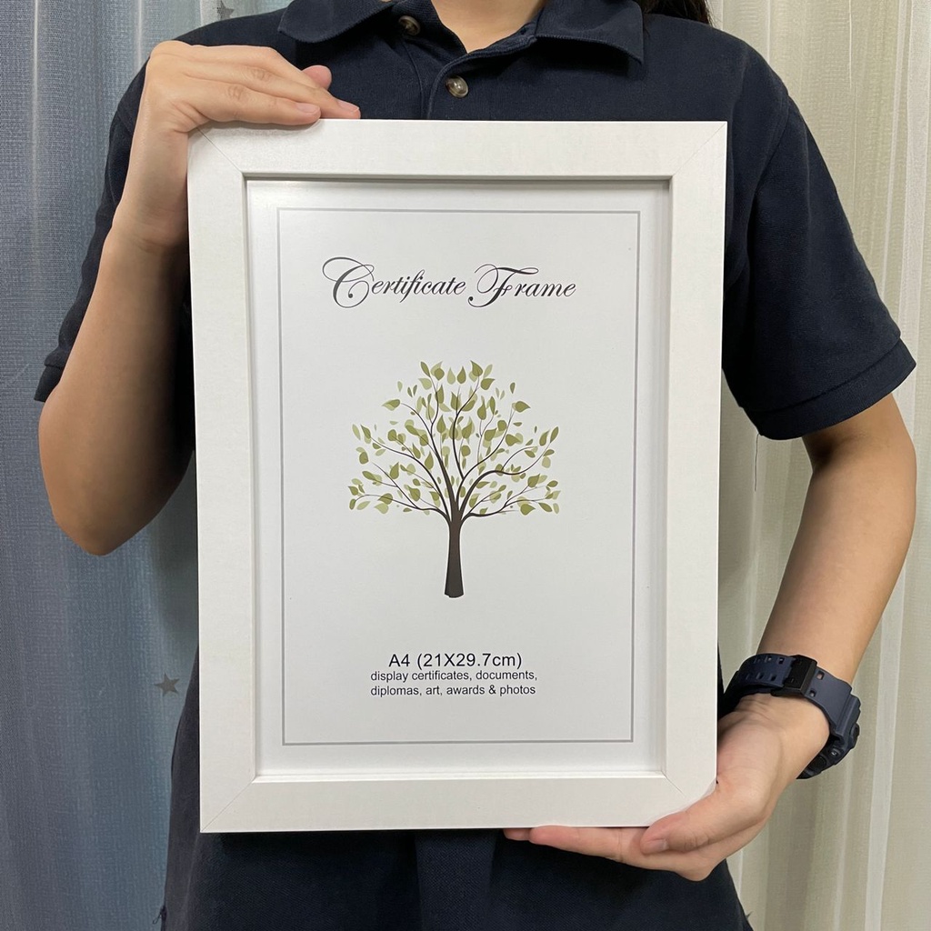 VCR A4 Certificate Document Photo Deco Frame Wood Texture Gift Display ...