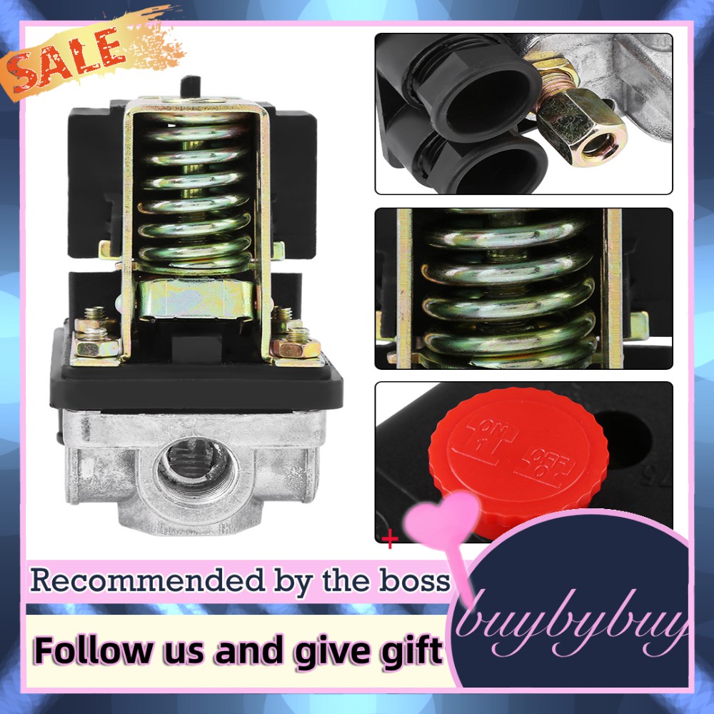 Interruptor De Presión Para Compresor 240V 16A (90-120PSI)