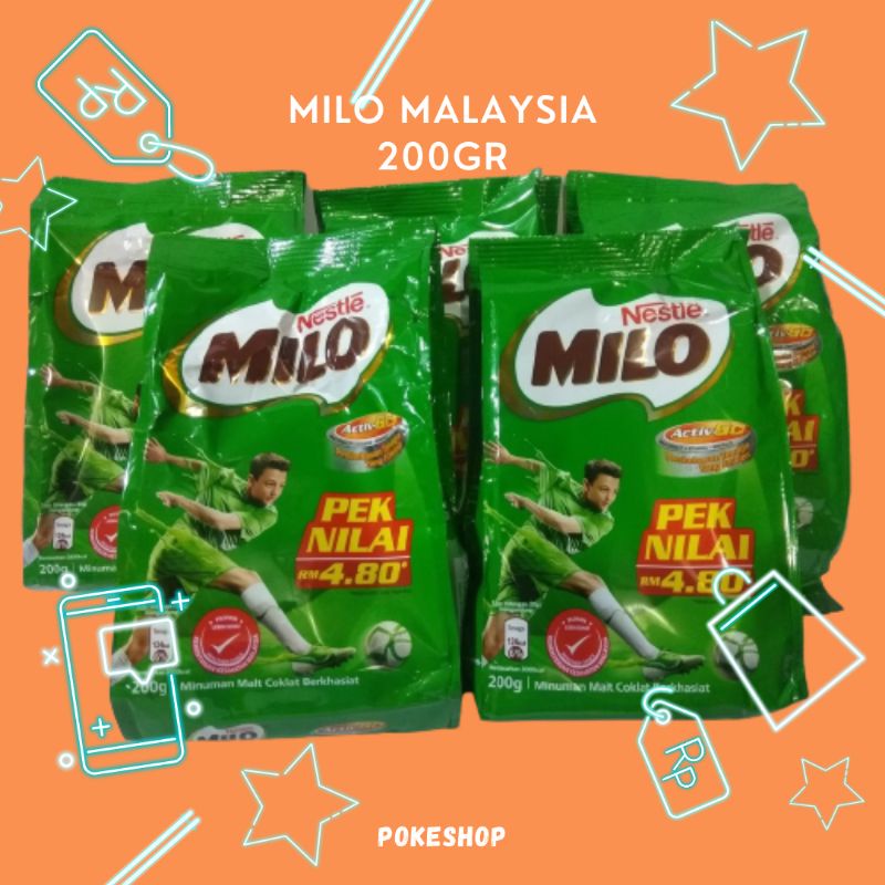 Milo Malaysia 480gr 200gr Active Go Malaysia Powder, Original