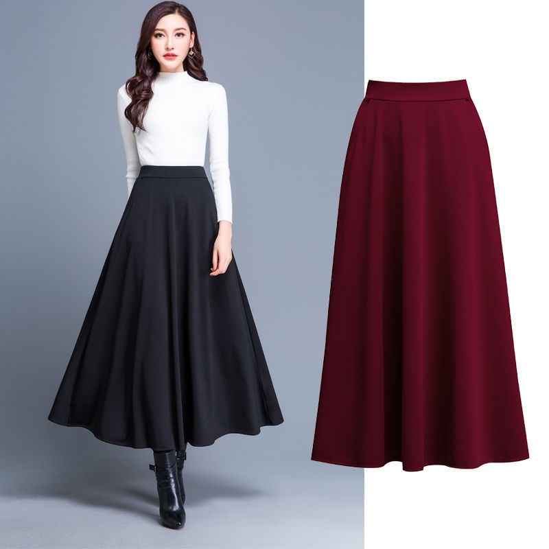 Muslim A Line Elastic Maxi Long Skirt Duyung Muslimah Skirts | Shopee ...