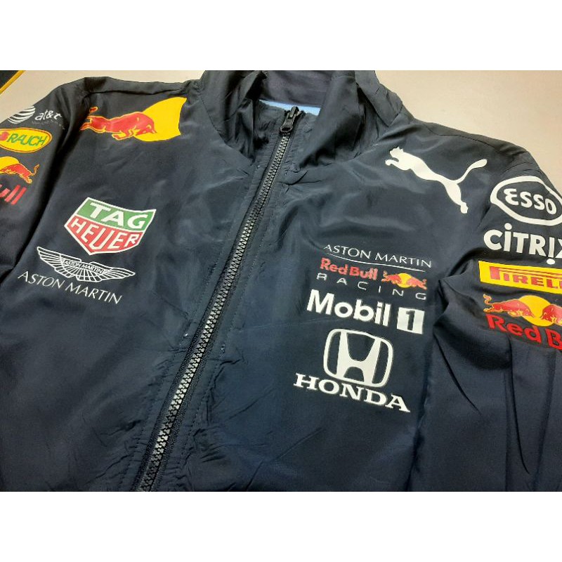 F1 2020 Red Bull Aston Martin Honda Racing Team Long Sleeve Full Zipper Windbreaker Rain Jacket Shopee Malaysia