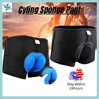 3D Unisex Black Bicycle Cycling Pants Solid Cosplay Comfortable Underwear  Sponge Gel 3D Padded Cycling