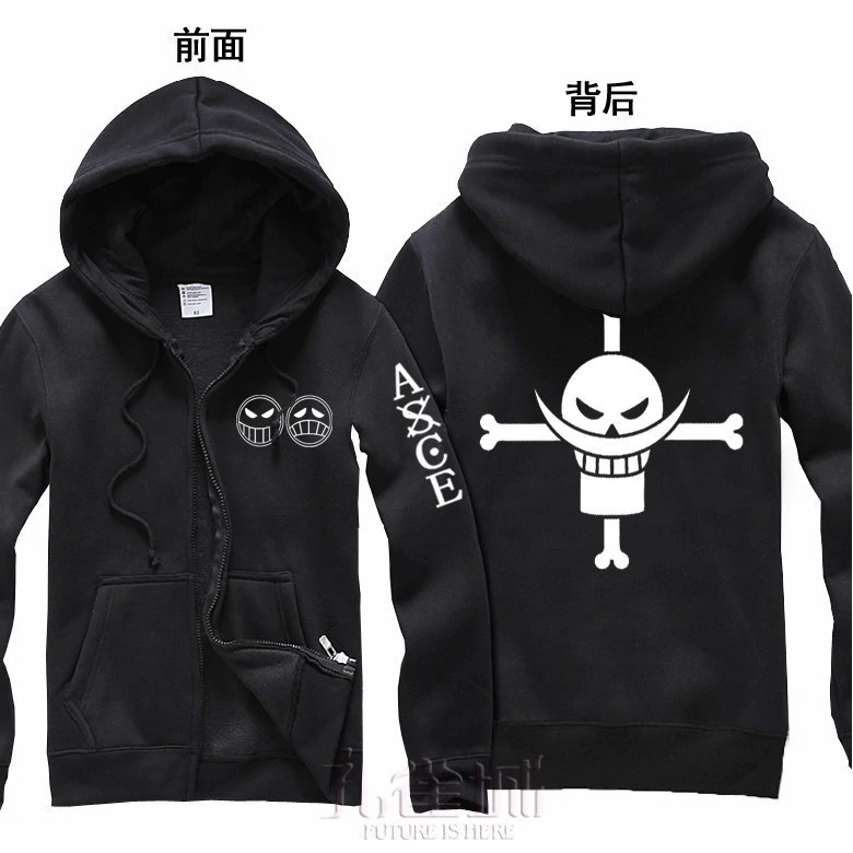 Anime One Piece White Beard Portgas D Ace Hooded Sweatshirt Cosplay Hoodie Costumes Mens Print Coat High Qulity Shopee Malaysia