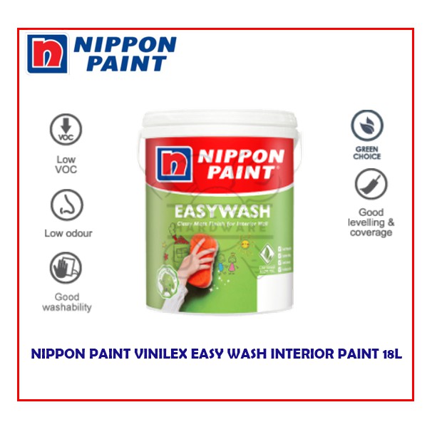 Nippon Paint Interior Painting L Easy Wash Cat Nippon Paint Easy Wash Dinding Rumah White