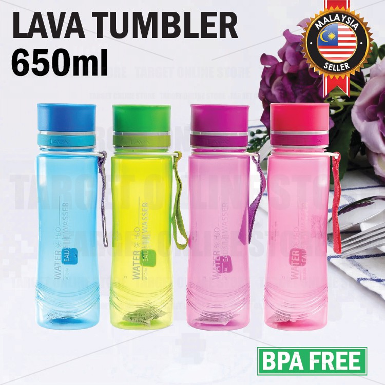 LAVA Water Bottle TB560 650ml Drinking Container Tumbler Strap BPA FREE