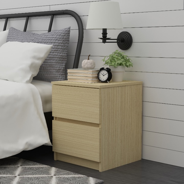 STARS Furniture Side Table 2 Drawer Bedside Table Bedroom Living Room