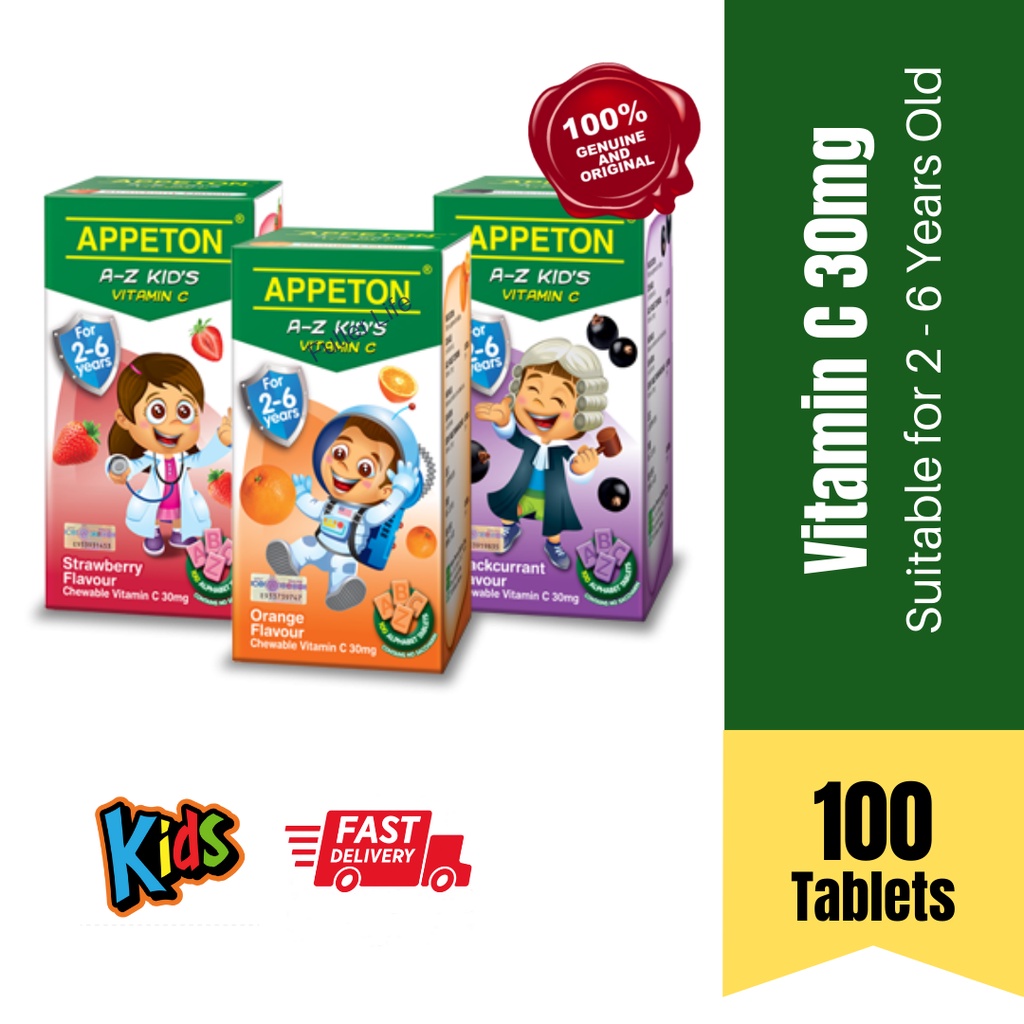 APPETON AZ KID'S Vitamin C 30mg Chewable Tablet For 26 Years Old
